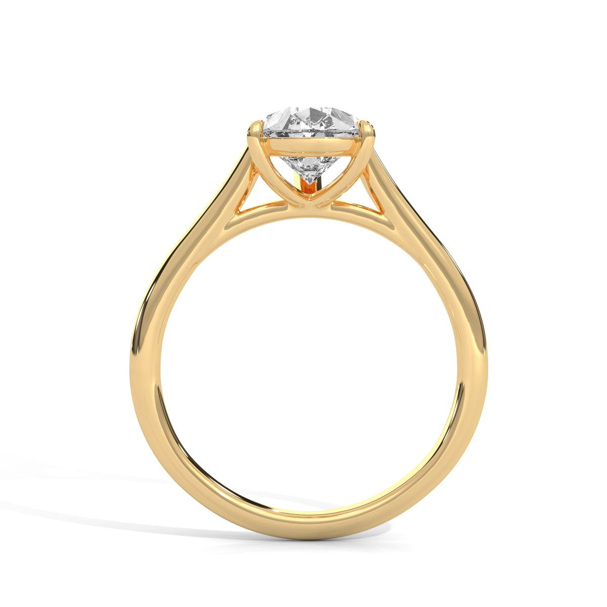 Pear Solitaire Lab Grown Diamond Engagement Ring