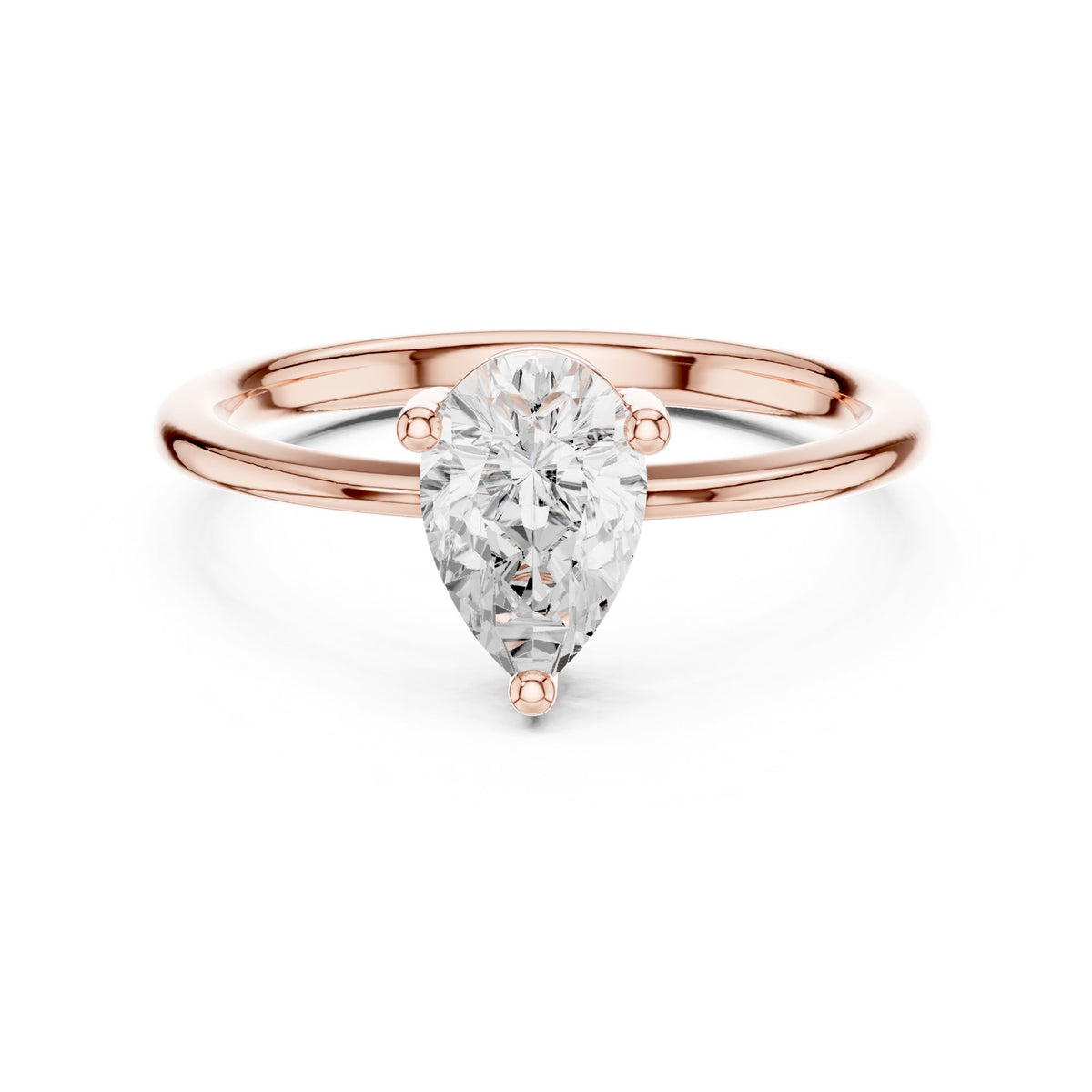 Pear Solitaire Lab Grown Diamond Engagement Ring