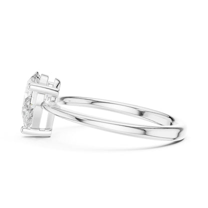 Pear Solitaire Lab Grown Diamond Engagement Ring