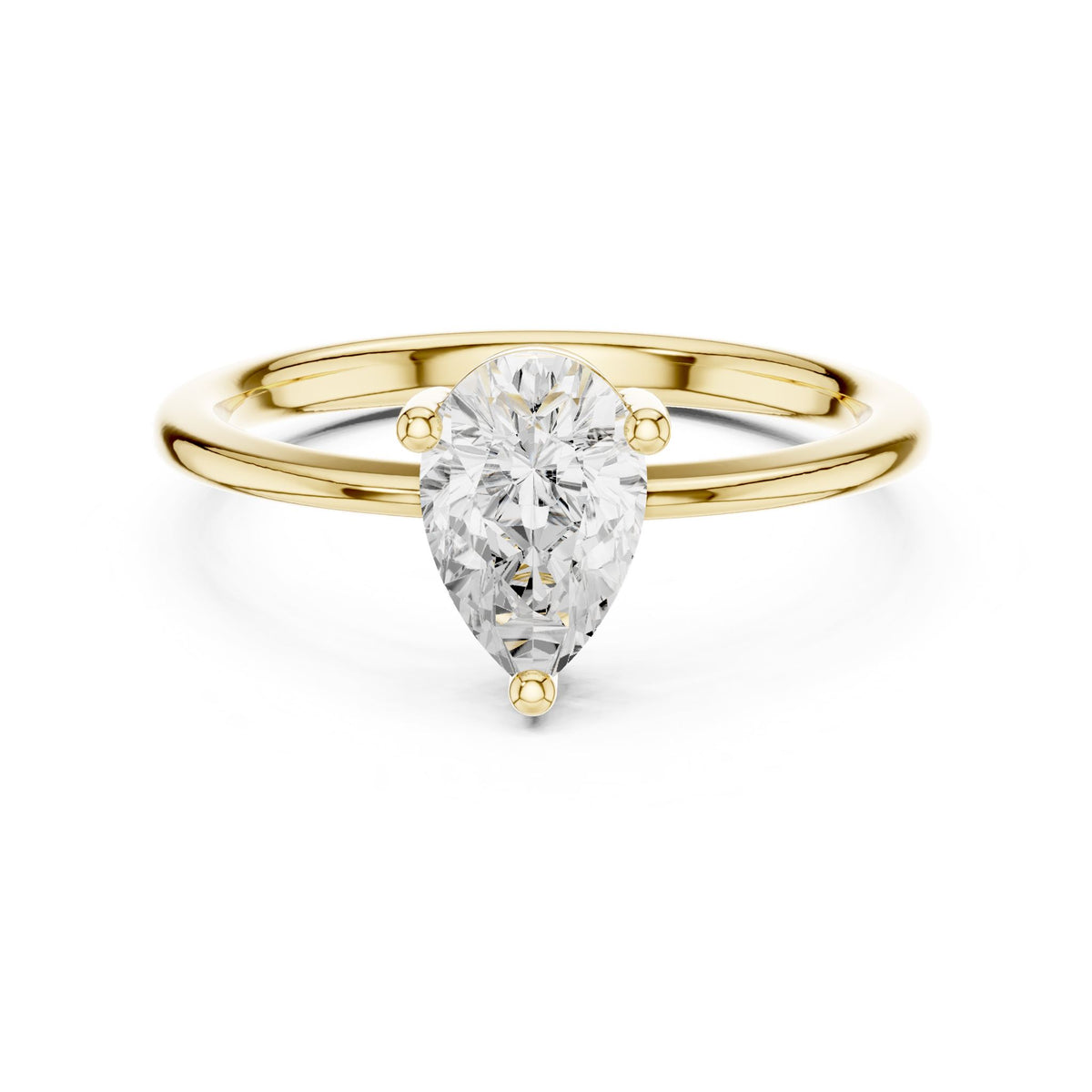 Pear Solitaire Lab Grown Diamond Engagement Ring