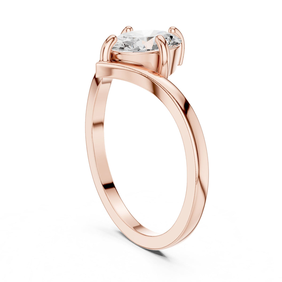 Pear Solitaire Lab Grown Diamond Engagement Ring