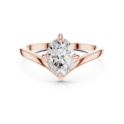 Pear Solitaire Lab Grown Diamond Engagement Ring