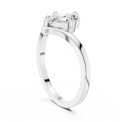 Pear Solitaire Lab Grown Diamond Engagement Ring