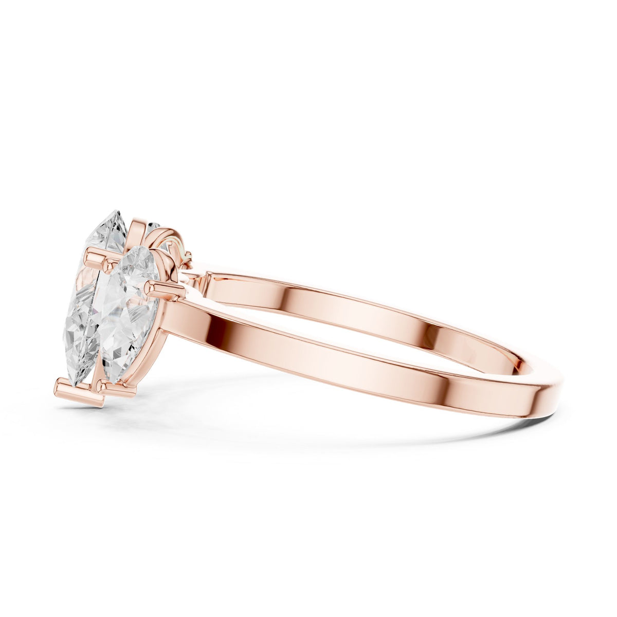 Pear Three Stone Lab Grown Diamond Engagement Ring