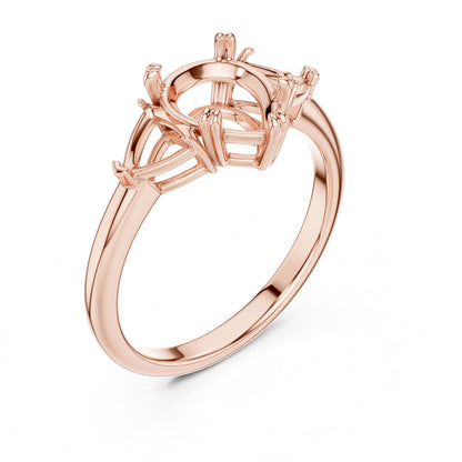 Pear Three Stone Lab Grown Diamond Engagement Ring