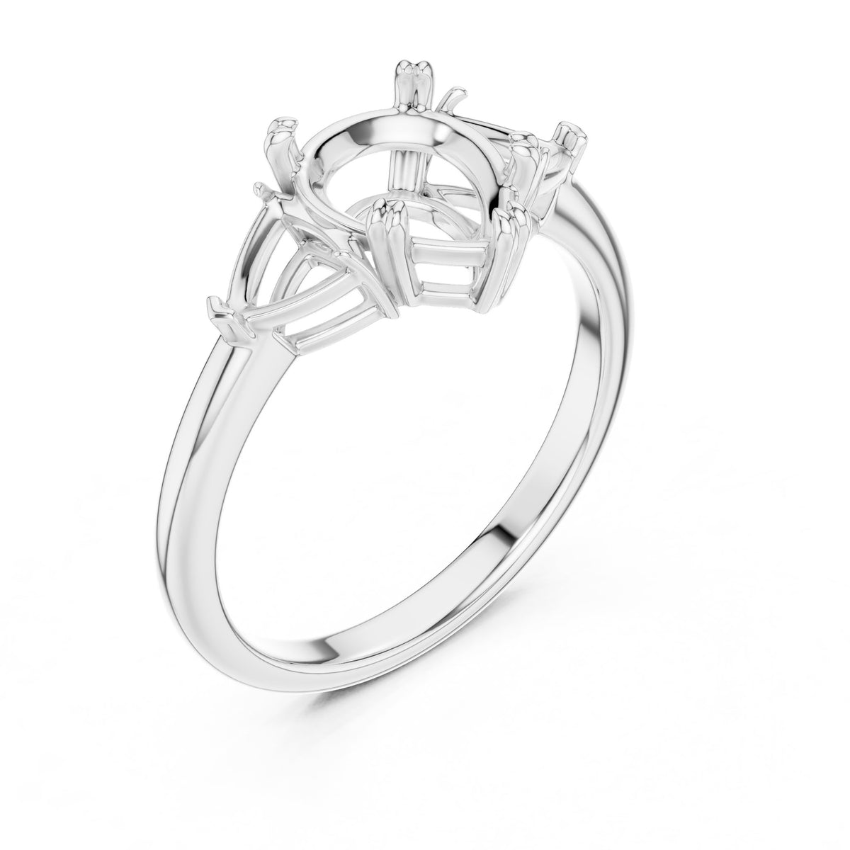 Pear Three Stone Lab Grown Diamond Engagement Ring