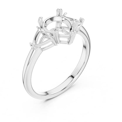 Pear Three Stone Lab Grown Diamond Engagement Ring