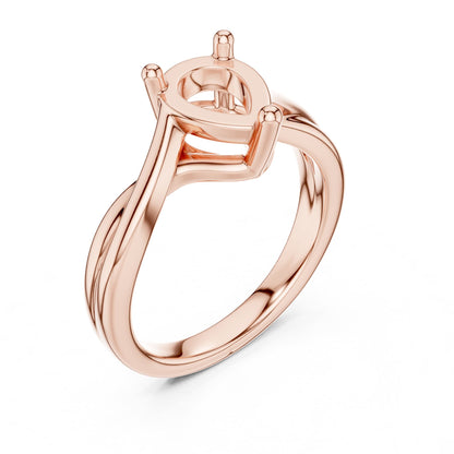 Pear Twist Lab Grown Diamond Engagement Ring