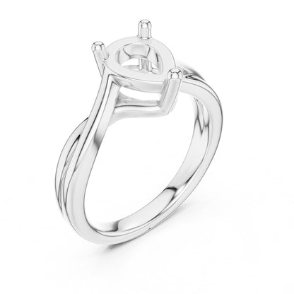 Pear Twist Lab Grown Diamond Engagement Ring