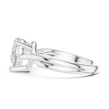 Pear Twist Lab Grown Diamond Engagement Ring