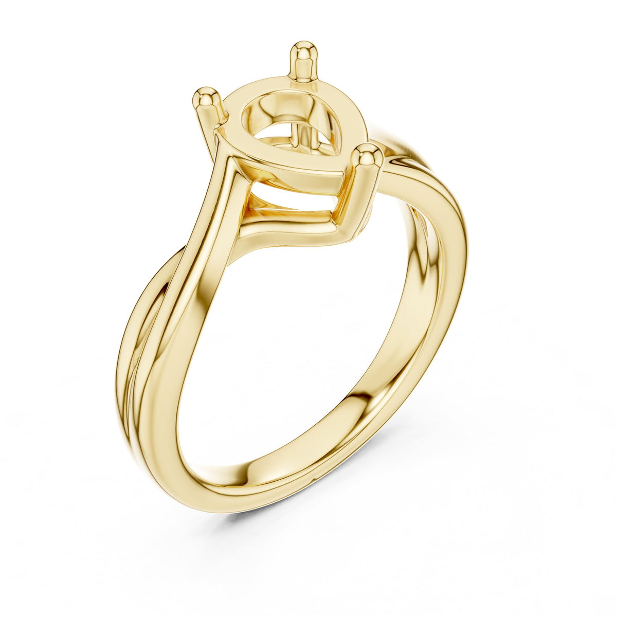 Pear Twist Lab Grown Diamond Engagement Ring