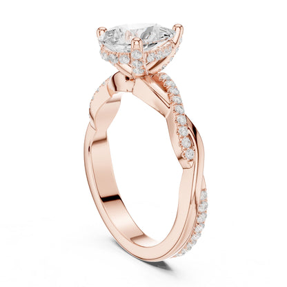 Pear Twist Lab Grown Diamond Engagement Ring