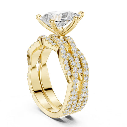 Pear Twist Lab Grown Diamond Engagement Ring