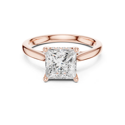Princess Accented Lab Grown Diamond Engagement Ring
