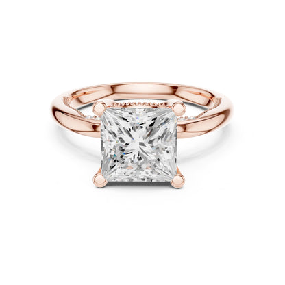 Princess Accented Lab Grown Diamond Engagement Ring