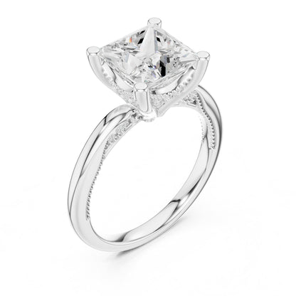 Princess Accented Lab Grown Diamond Engagement Ring
