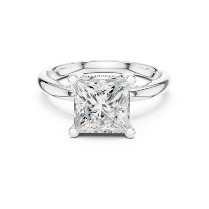 Princess Accented Lab Grown Diamond Engagement Ring