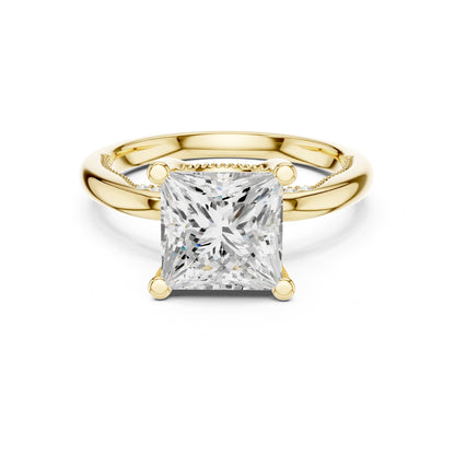 Princess Accented Lab Grown Diamond Engagement Ring