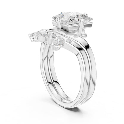 Princess Accented Lab Grown Diamond Engagement Ring
