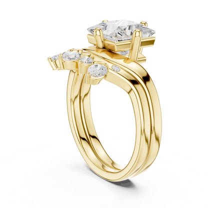 Princess Accented Lab Grown Diamond Engagement Ring