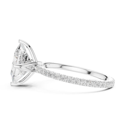 Princess Accented Lab Grown Diamond Engagement Ring