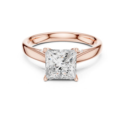 Princess Accented Lab Grown Diamond Engagement Ring