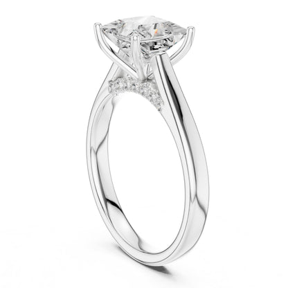 Princess Accented Lab Grown Diamond Engagement Ring