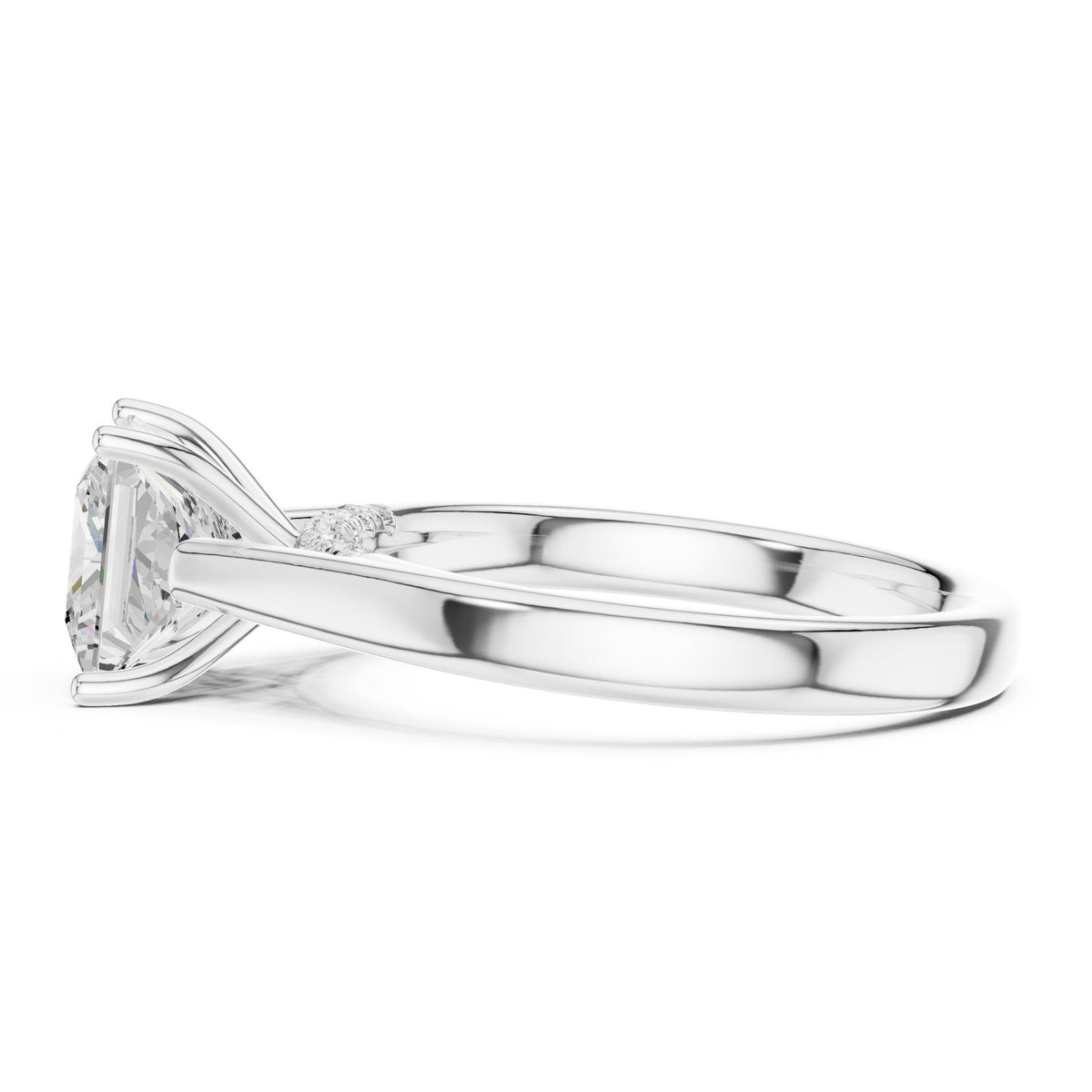 Princess Accented Lab Grown Diamond Engagement Ring