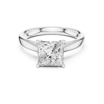Princess Accented Lab Grown Diamond Engagement Ring