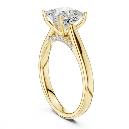Princess Accented Lab Grown Diamond Engagement Ring