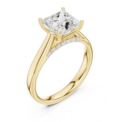 Princess Accented Lab Grown Diamond Engagement Ring