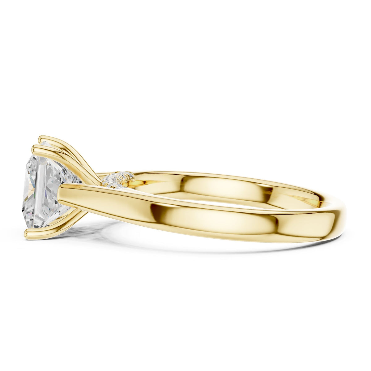 Princess Accented Lab Grown Diamond Engagement Ring