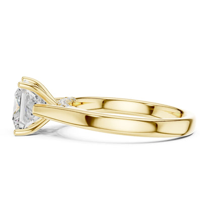 Princess Accented Lab Grown Diamond Engagement Ring