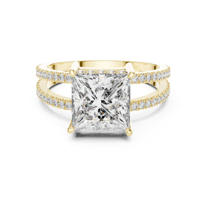 Princess Accented Lab Grown Diamond Engagement Ring
