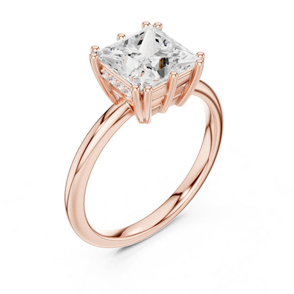 Princess Accented Lab Grown Diamond Engagement Ring
