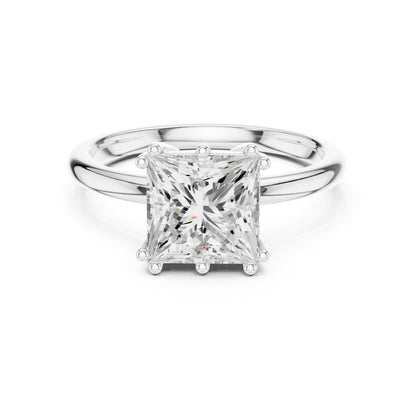 Princess Accented Lab Grown Diamond Engagement Ring