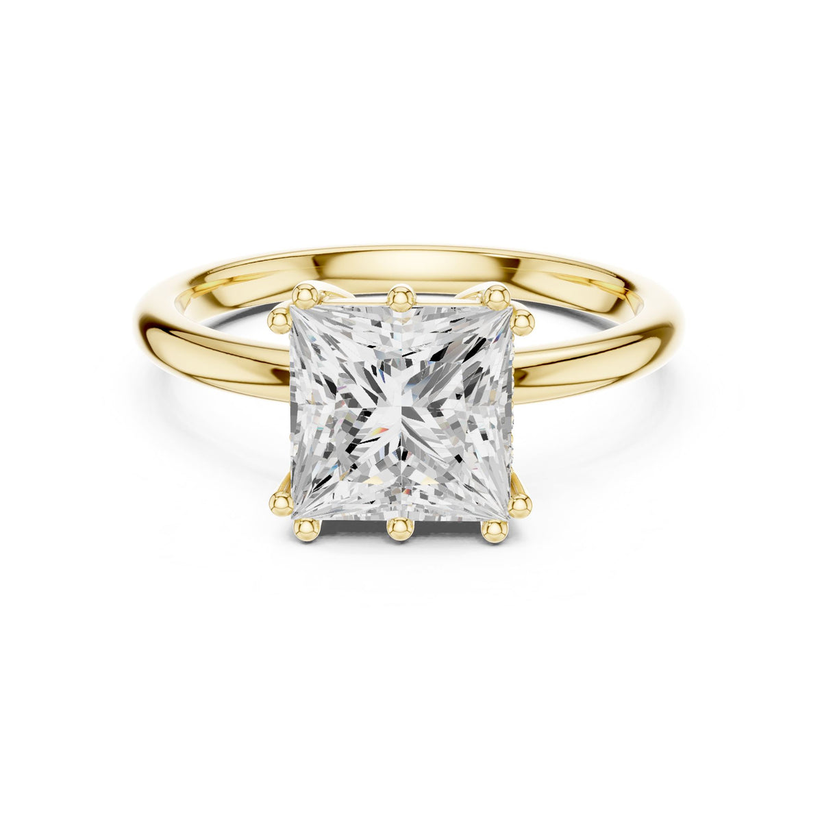 Princess Accented Lab Grown Diamond Engagement Ring