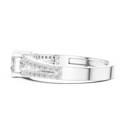 Princess Accented Lab Grown Diamond Engagement Ring