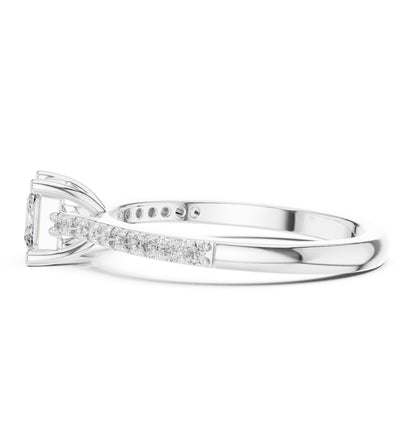 Princess Accented Lab Grown Diamond Engagement Ring