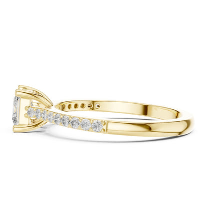 Princess Accented Lab Grown Diamond Engagement Ring