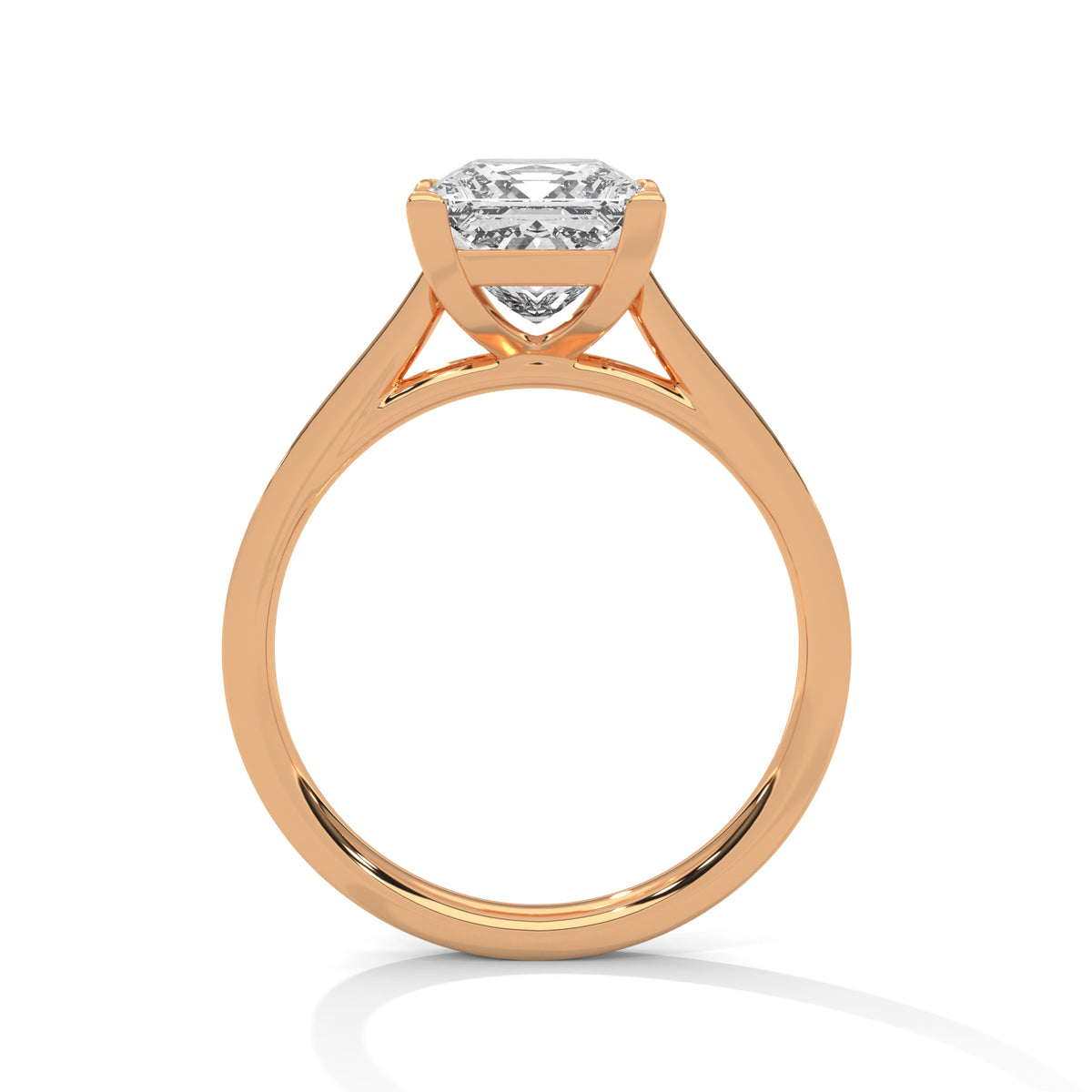Princess Accented Lab Grown Diamond Engagement Ring