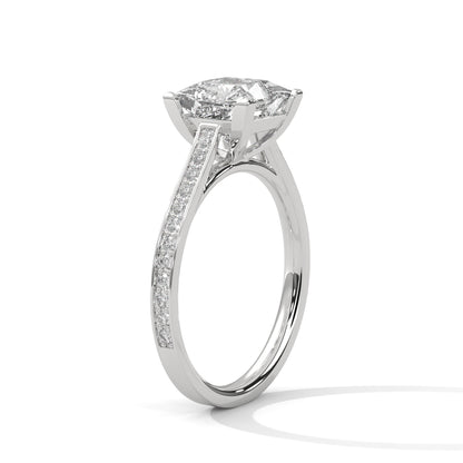 Princess Accented Lab Grown Diamond Engagement Ring