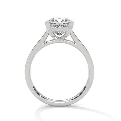 Princess Accented Lab Grown Diamond Engagement Ring
