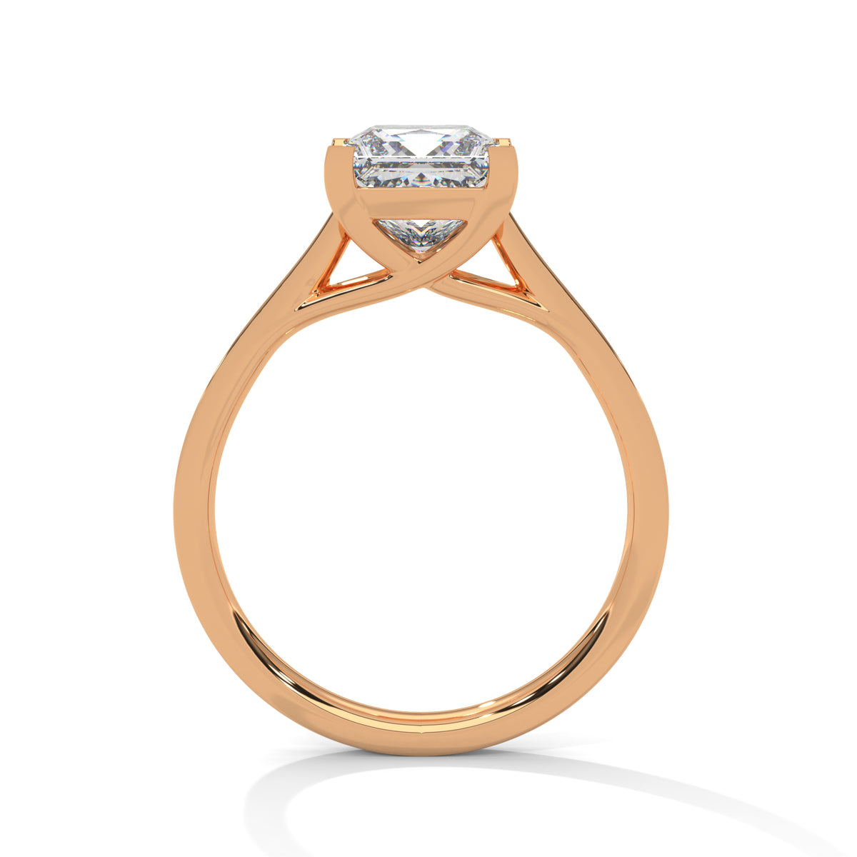 Princess Accented Lab Grown Diamond Engagement Ring