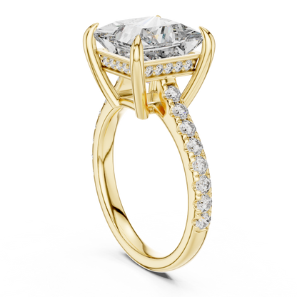 Princess Accented Lab Grown Diamond Engagement Ring