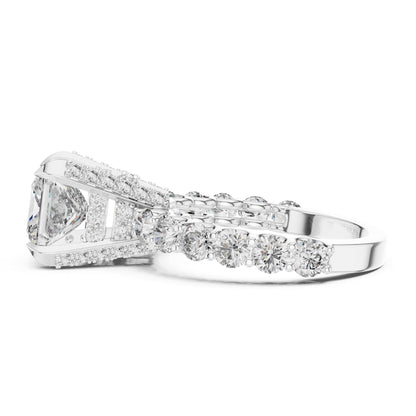 Princess Accented Lab Grown Diamond Engagement Ring