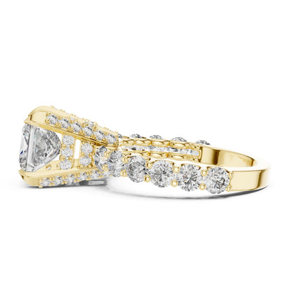 Princess Accented Lab Grown Diamond Engagement Ring