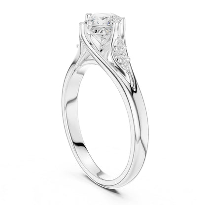 Princess Accented Lab Grown Diamond Engagement Ring