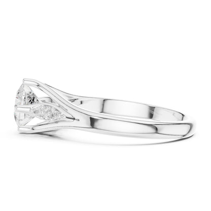 Princess Accented Lab Grown Diamond Engagement Ring