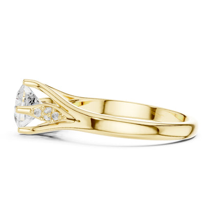 Princess Accented Lab Grown Diamond Engagement Ring